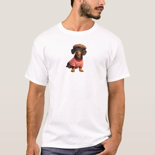 T-shirt manches courtes Teckel vintage