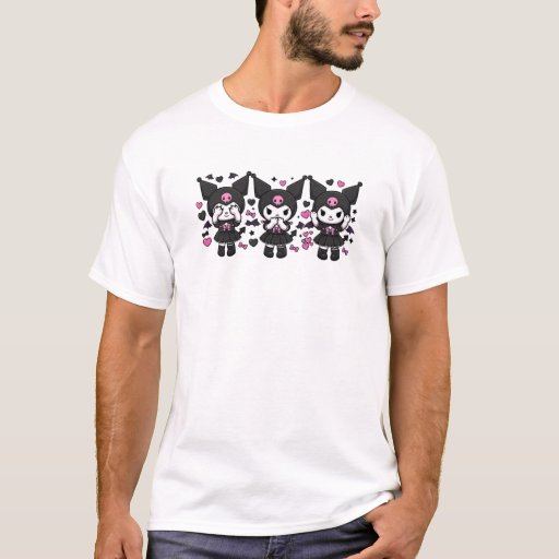 T-shirt manches courtes Kuromi 3 singes