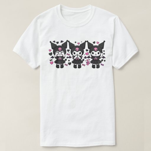 T-shirt manches courtes Kuromi 3 singes