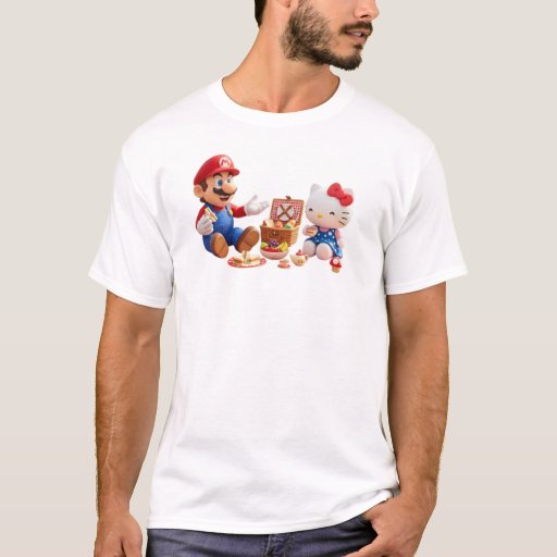 T-shirt manches courtes Mario & Hello Kitty Pique-Nique